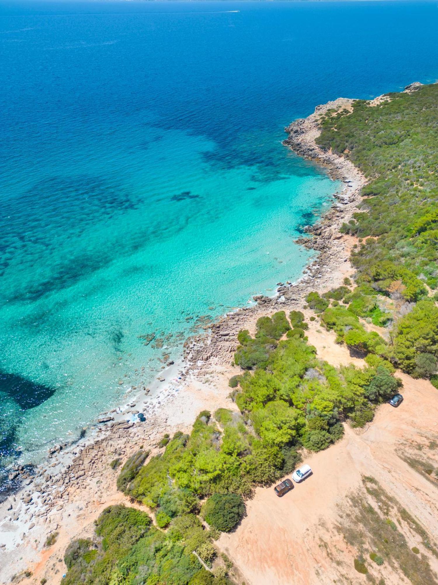 Rustico Porto Pino 30 Mt Dalla Spiaggia Extérieur photo