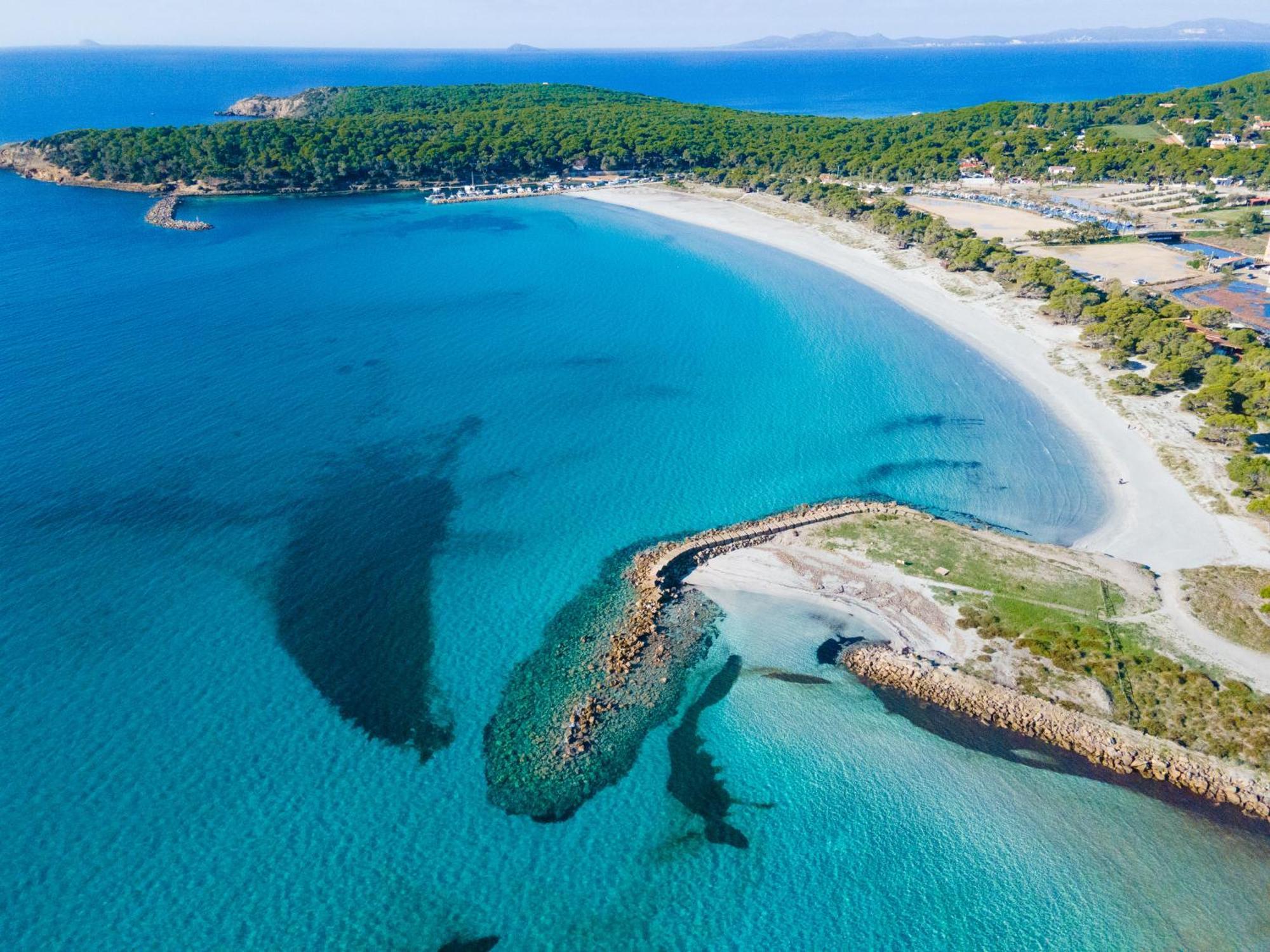 Rustico Porto Pino 30 Mt Dalla Spiaggia Extérieur photo